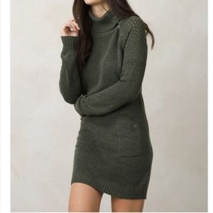 Prana Archer Sweater Dress size S Green Marl